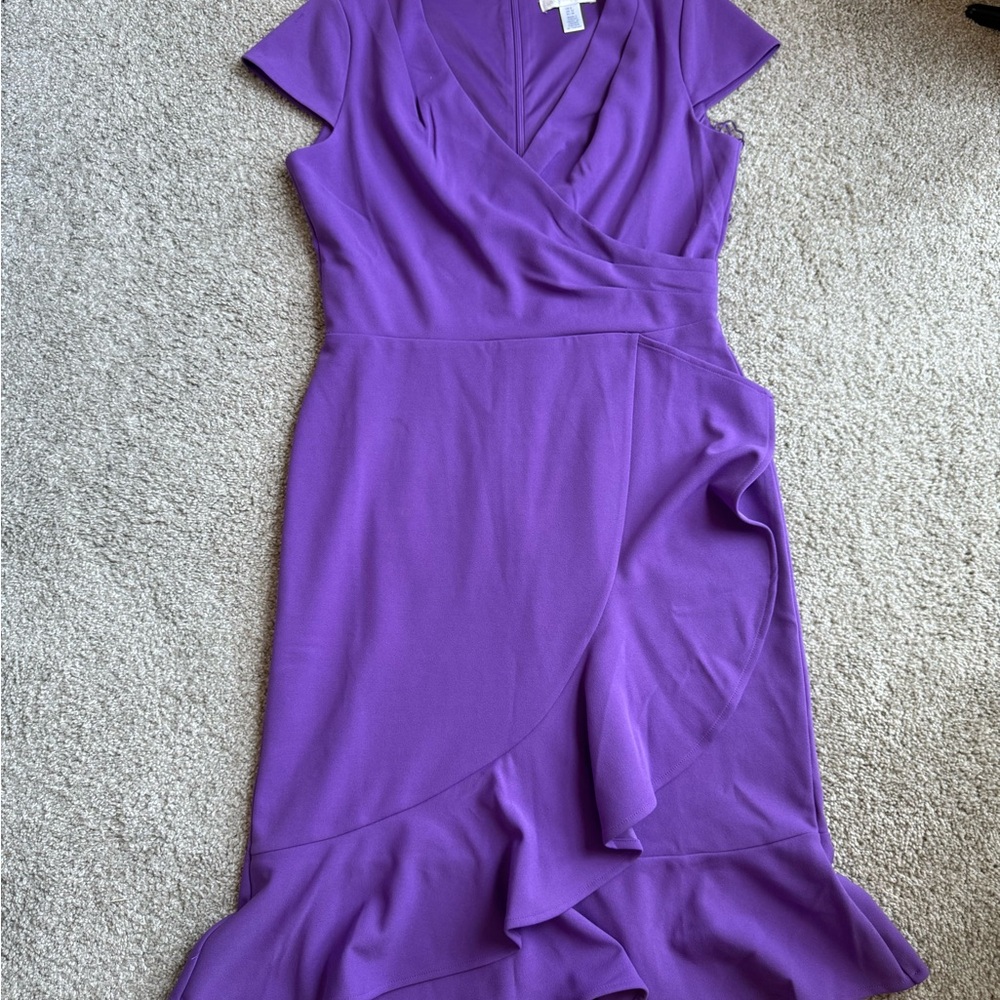Elegant Purple Wrap Dress